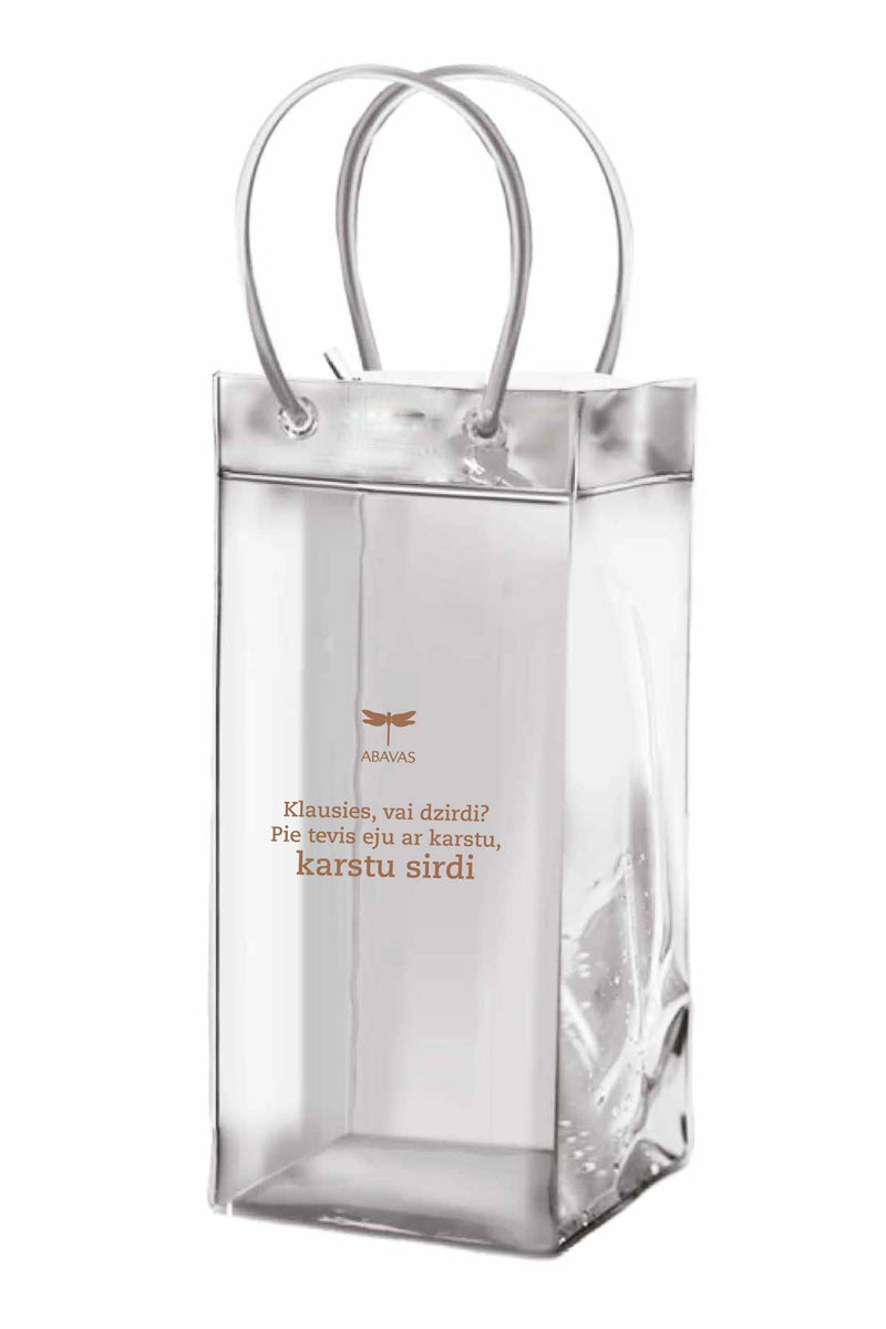 Ice bag for wine bottle with logo